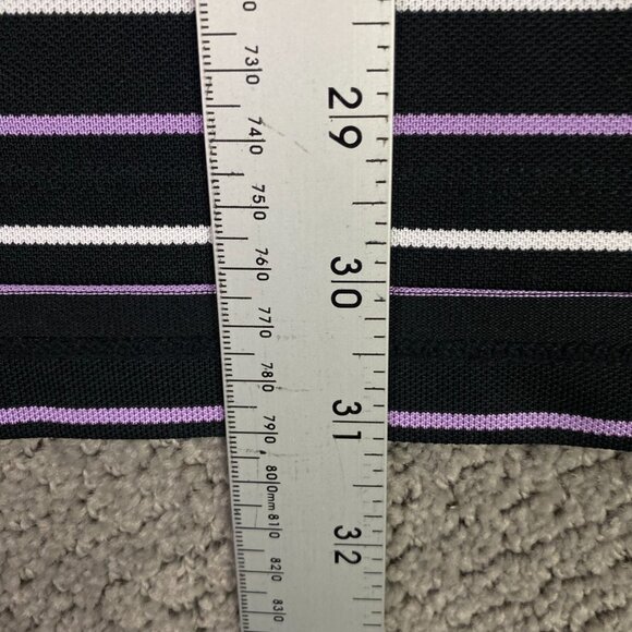 NWOT Ralph Lauren RLX Polo Shirt Men's Large Black Lilac White Striped Stretch - Picture 9 of 9
